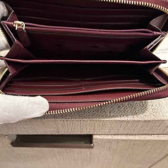 Kate Spade New York Madison Large Continental Wallet in Red Jam - Picture 5 of 7